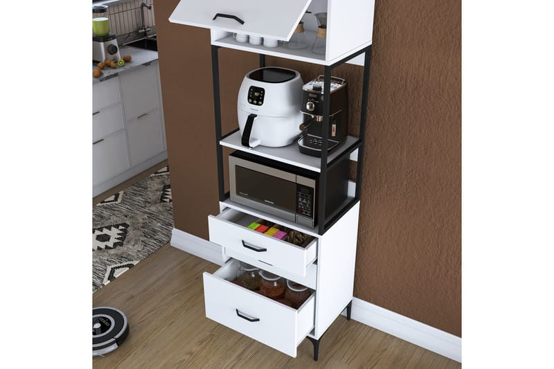 Eligius Korkeakaappi - Valkoinen - Talo & remontointi - Keittiö & kylpyhuone - Keittiö & kodinhoitohuone - Keittiön sisustus - Keittiökaappi