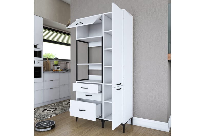 Eligius Korkeakaappi - Valkoinen - Talo & remontointi - Keittiö & kylpyhuone - Keittiö & kodinhoitohuone - Keittiön sisustus - Keittiökaappi