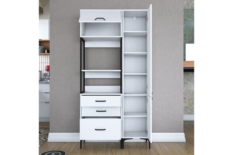 Eligius Korkeakaappi - Valkoinen - Talo & remontointi - Keittiö & kylpyhuone - Keittiö & kodinhoitohuone - Keittiön sisustus - Keittiökaappi