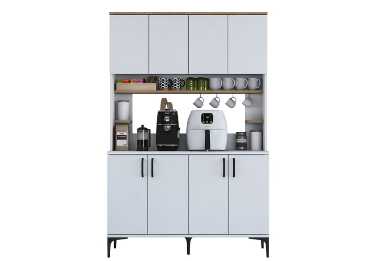 Eligius Korkeakaappi, Valkoinen/Pähkinäpuu