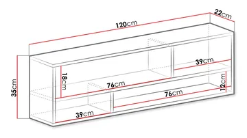 Elvaren Seinähylly 120 cm - Talo & remontointi - Keittiö & kylpyhuone - Keittiö & kodinhoitohuone - Keittiön sisustus - Keittiöhylly