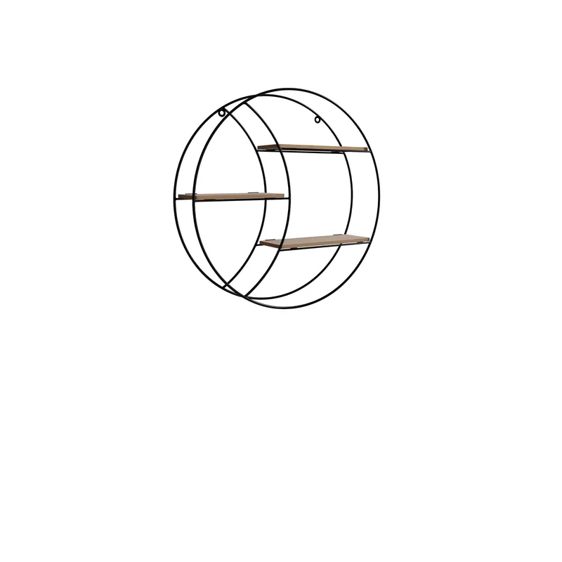 Elyran seinähylly 44 cm, musta, ruskea