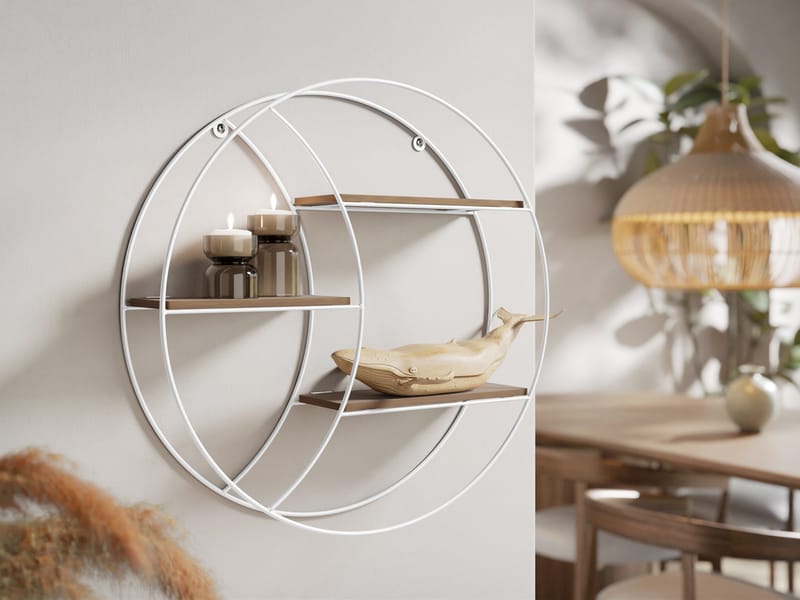 Elyran seinähylly 44 cm - valkoinen, ruskea - Talo & remontointi - Keittiö & kylpyhuone - Keittiö & kodinhoitohuone - Keittiön sisustus - Keittiöhylly