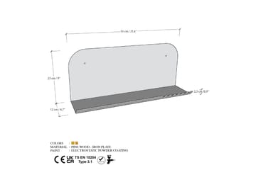Faeryn Seinätila 55 cm - Kulta - Talo & remontointi - Keittiö & kylpyhuone - Keittiö & kodinhoitohuone - Keittiön sisustus - Keittiöhylly