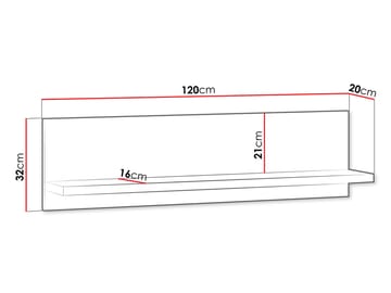 Fonti seinähylly 120 cm - Ruskea - Talo & remontointi - Keittiö & kylpyhuone - Keittiö & kodinhoitohuone - Keittiön sisustus - Keittiöhylly