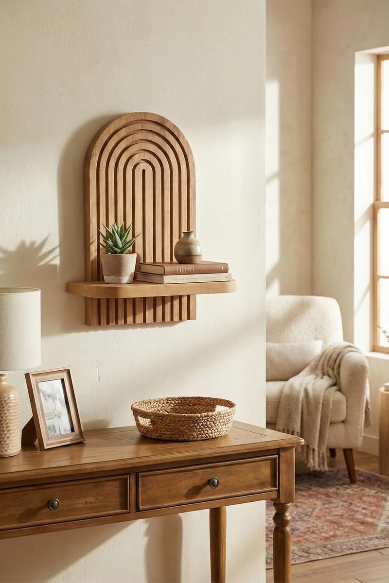 Hasina seinähylly 26x35x13 cm - Tammi - Talo & remontointi - Keittiö & kylpyhuone - Keittiö & kodinhoitohuone - Keittiön sisustus - Keittiöhylly