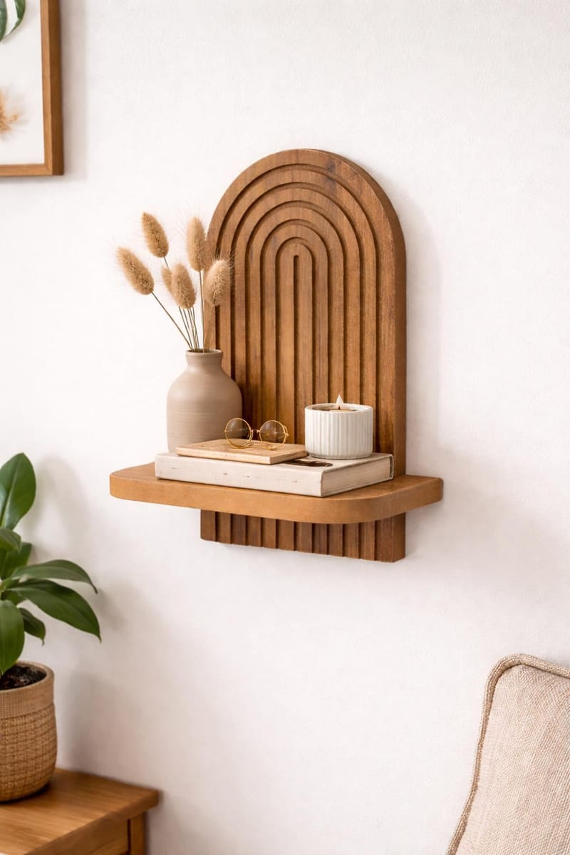 Hasina seinähylly 26x35x13 cm - Tammi - Talo & remontointi - Keittiö & kylpyhuone - Keittiö & kodinhoitohuone - Keittiön sisustus - Keittiöhylly
