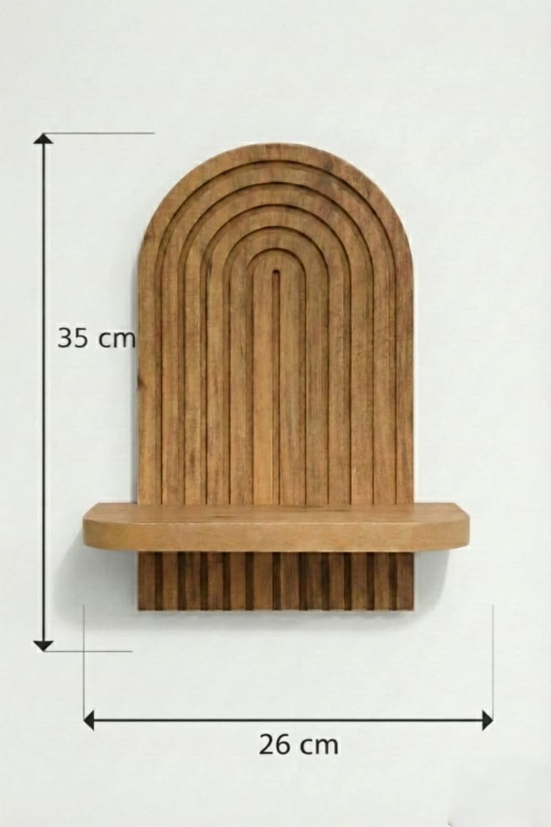 Hasina seinähylly 26x35x13 cm - Tammi - Talo & remontointi - Keittiö & kylpyhuone - Keittiö & kodinhoitohuone - Keittiön sisustus - Keittiöhylly