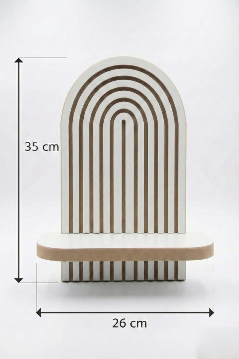 Hasina seinähylly 26x35x13 cm - Valkoinen - Talo & remontointi - Keittiö & kylpyhuone - Keittiö & kodinhoitohuone - Keittiön sisustus - Keittiöhylly