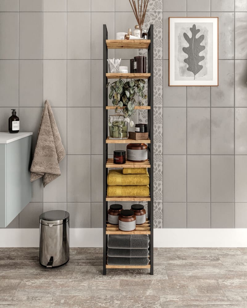 Heba Monitoimihylly 128 cm - Musta - Talo & remontointi - Keittiö & kylpyhuone - Keittiö & kodinhoitohuone - Keittiön sisustus - Keittiöhylly