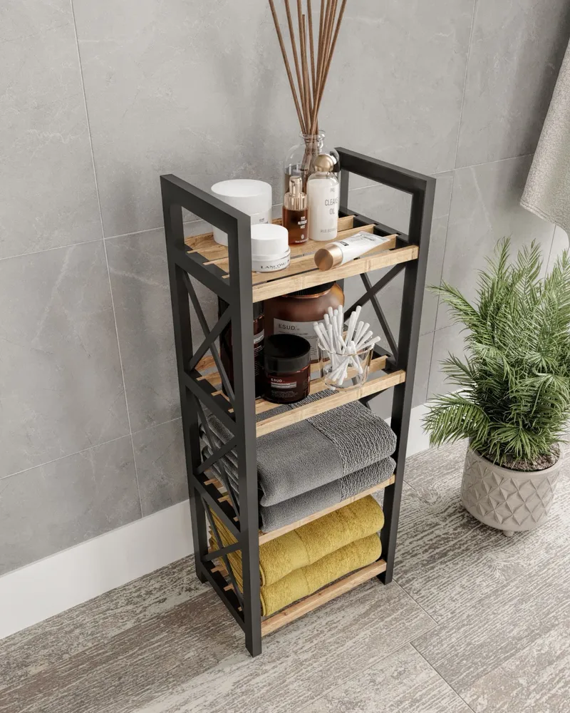 Heba Monitoimihylly 64 cm - Musta - Talo & remontointi - Keittiö & kylpyhuone - Keittiö & kodinhoitohuone - Keittiön sisustus - Keittiöhylly