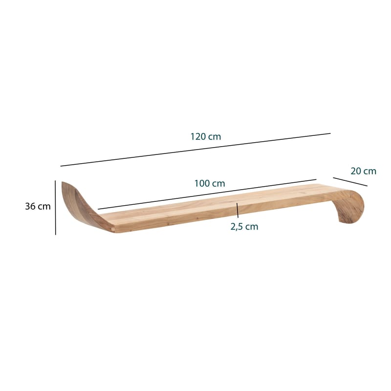 Helano seinähylly 120 cm - lämmin hunajanruskea - Talo & remontointi - Keittiö & kylpyhuone - Keittiö & kodinhoitohuone - Keittiön sisustus - Keittiöhylly