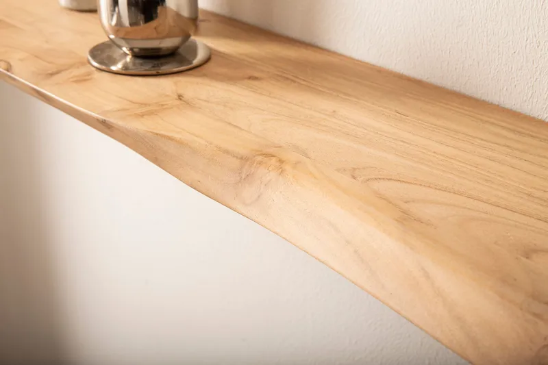 Helela seinähylly 120 cm epäsymmetrinen - lämmin hunajanruskea - Talo & remontointi - Keittiö & kylpyhuone - Keittiö & kodinhoitohuone - Keittiön sisustus - Keittiöhylly