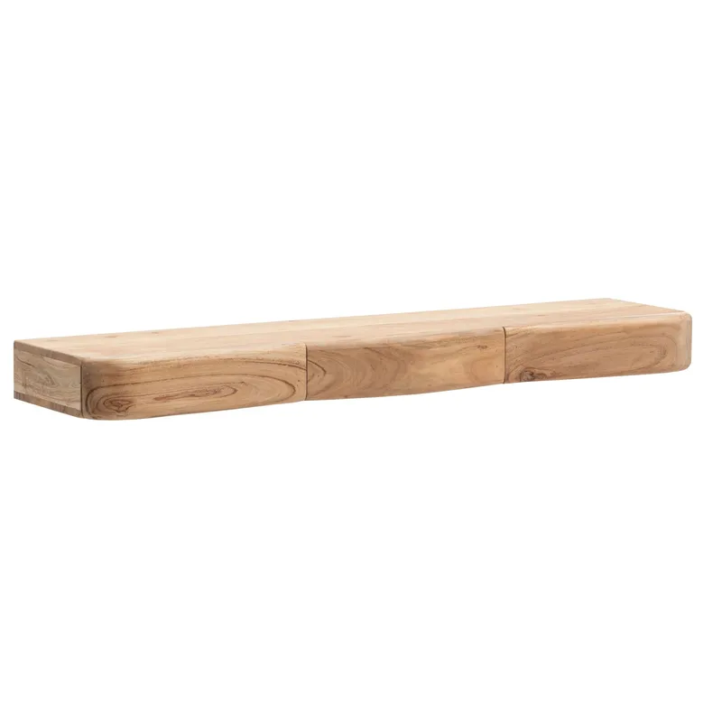 Helira seinähylly 100 cm, lämmin hunajanruskea