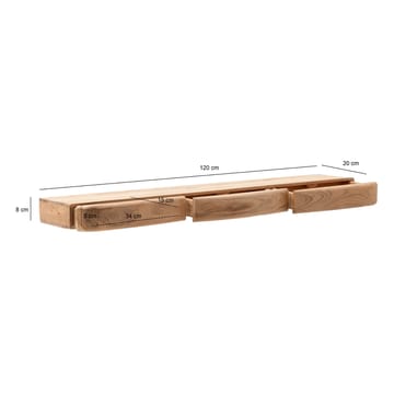 Helira seinähylly 120 cm - lämmin hunajanruskea - Talo & remontointi - Keittiö & kylpyhuone - Keittiö & kodinhoitohuone - Keittiön sisustus - Keittiöhylly