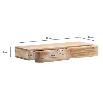 Helira seinähylly 60 cm - lämmin hunajanruskea - Talo & remontointi - Keittiö & kylpyhuone - Keittiö & kodinhoitohuone - Keittiön sisustus - Keittiöhylly