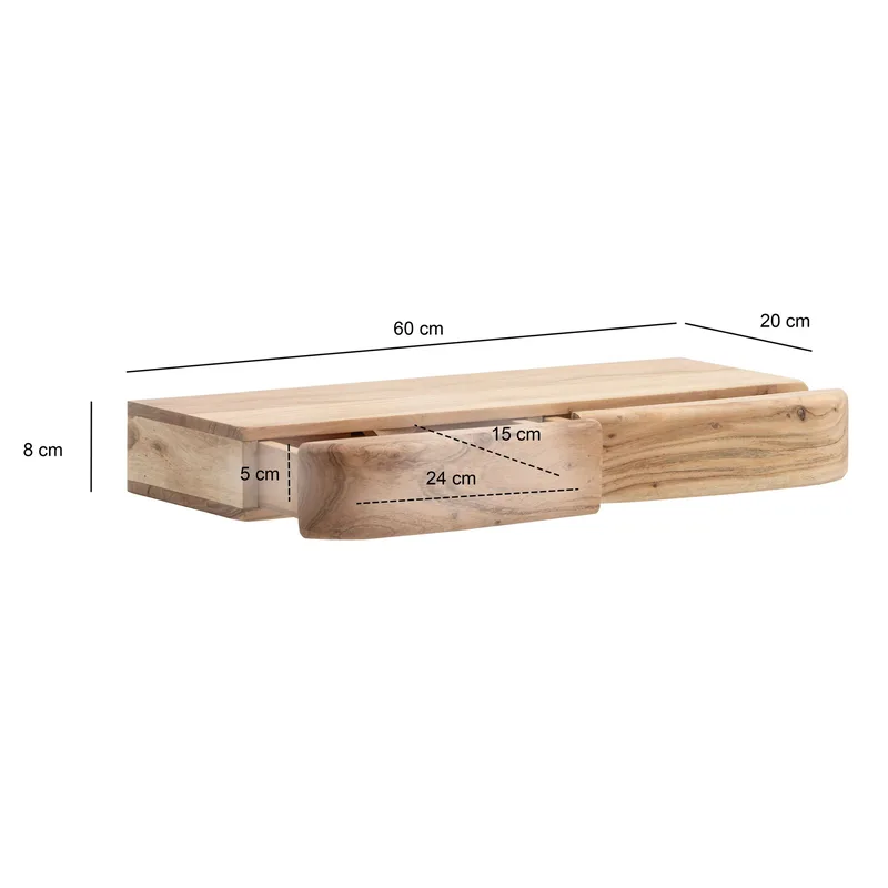 Helira seinähylly 60 cm - lämmin hunajanruskea - Talo & remontointi - Keittiö & kylpyhuone - Keittiö & kodinhoitohuone - Keittiön sisustus - Keittiöhylly