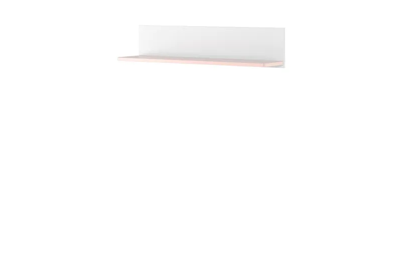 Hilts Seinähylly 110x22 cm, Valkoinen/Vaaleanpunainen