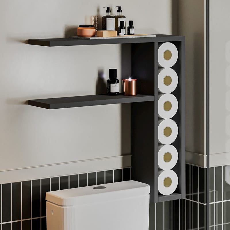 Hollowmere seinähylly 60x61,8x15 cm - Antrasiitti - Talo & remontointi - Keittiö & kylpyhuone - Keittiö & kodinhoitohuone - Keittiön sisustus - Keittiöhylly