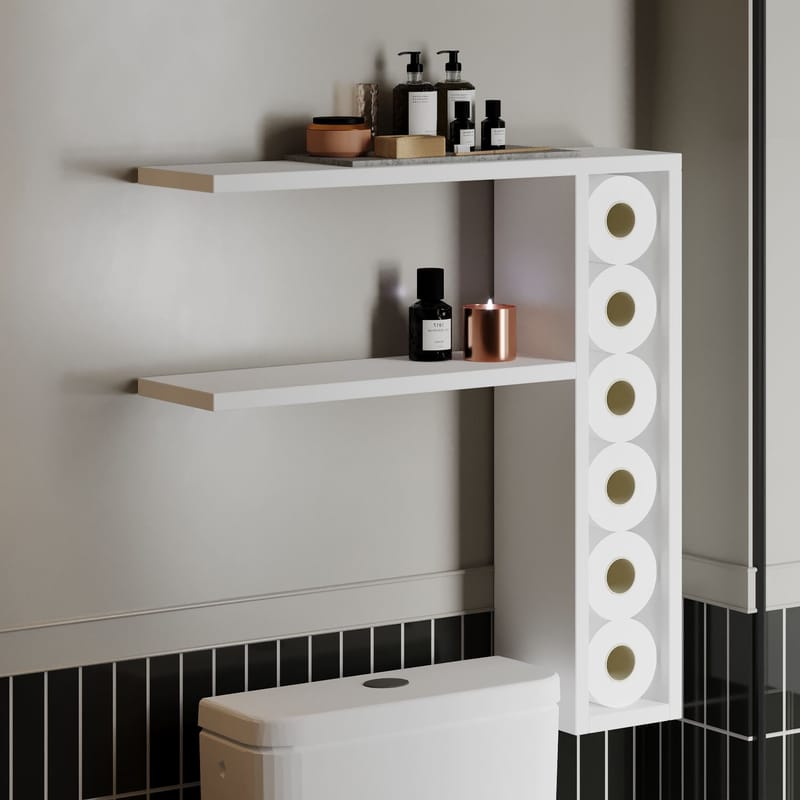 Hollowmere seinähylly 60x61,8x15 cm - Valkoinen - Talo & remontointi - Keittiö & kylpyhuone - Keittiö & kodinhoitohuone - Keittiön sisustus - Keittiöhylly