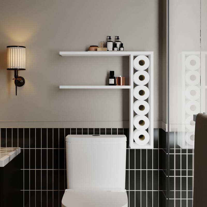 Hollowmere seinähylly 60x61,8x15 cm - Valkoinen - Talo & remontointi - Keittiö & kylpyhuone - Keittiö & kodinhoitohuone - Keittiön sisustus - Keittiöhylly