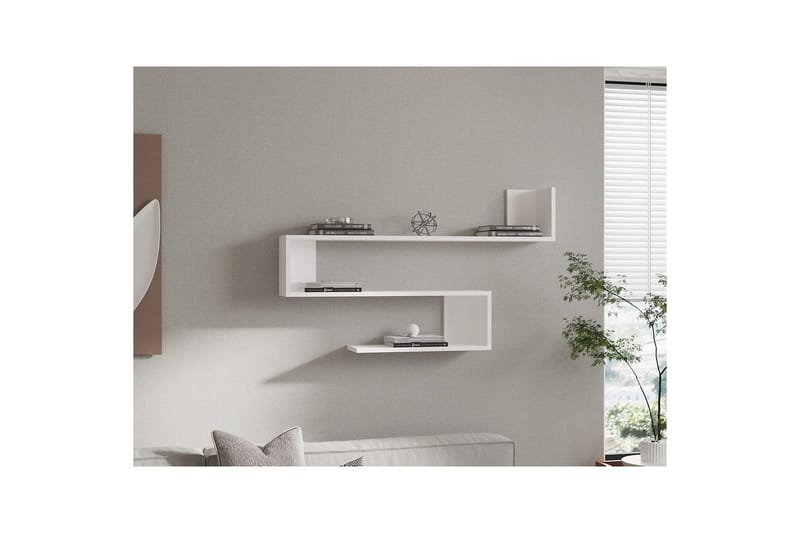 Hyllyt NO_BRAND Rollingford hylly 120 x 20 cm Valkoinen - Talo & remontointi - Keittiö & kylpyhuone - Keittiö & kodinhoitohuone - Keittiön sisustus - Keittiöhylly