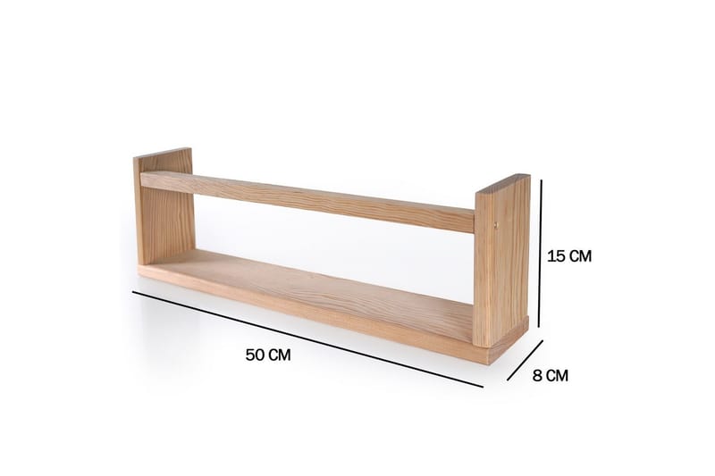 Jorik Seinähylly 50 cm - Keskisävyinen puu - Talo & remontointi - Keittiö & kylpyhuone - Keittiö & kodinhoitohuone - Keittiön sisustus - Keittiöhylly