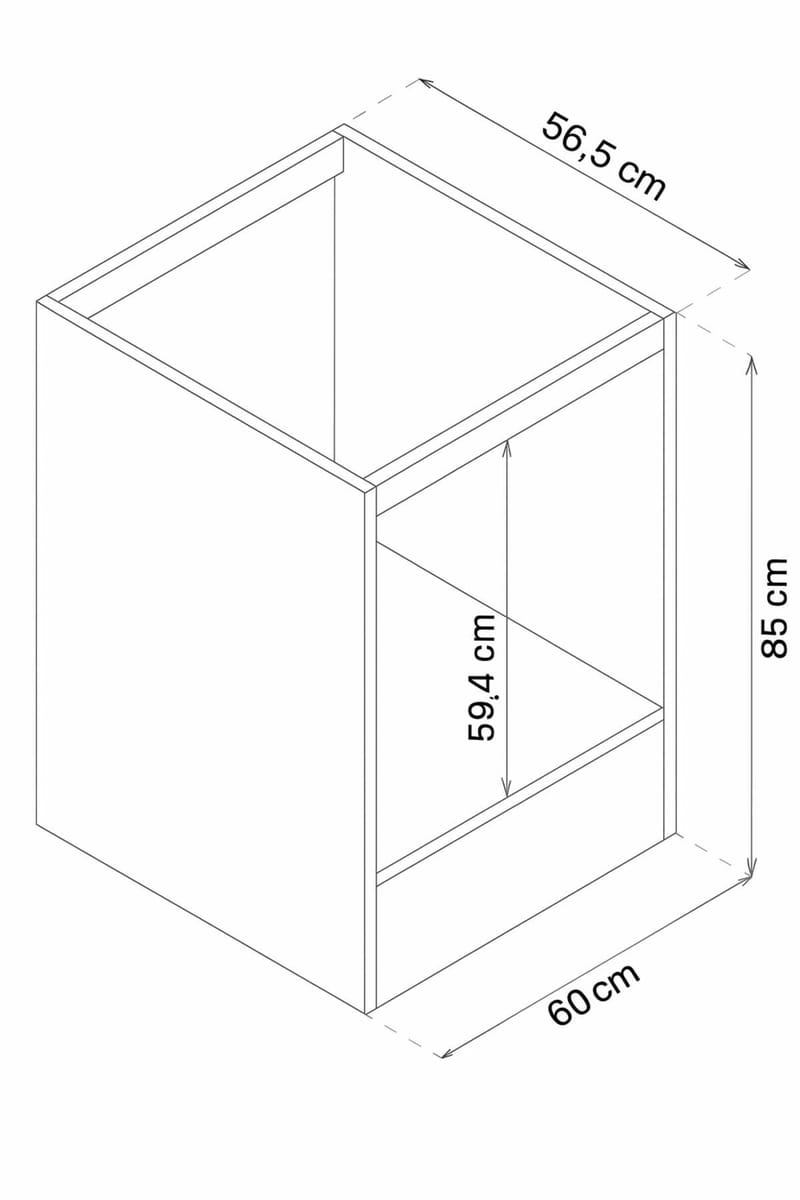 Kaappi integroitavalle uunille Hanah Home Pika Oven (60 x 85 x 56,5 cm) Mänty - Mänty - Talo & remontointi - Keittiö & kylpyhuone - Keittiö & kodinhoitohuone - Keittiön sisustus - Keittiökaappi