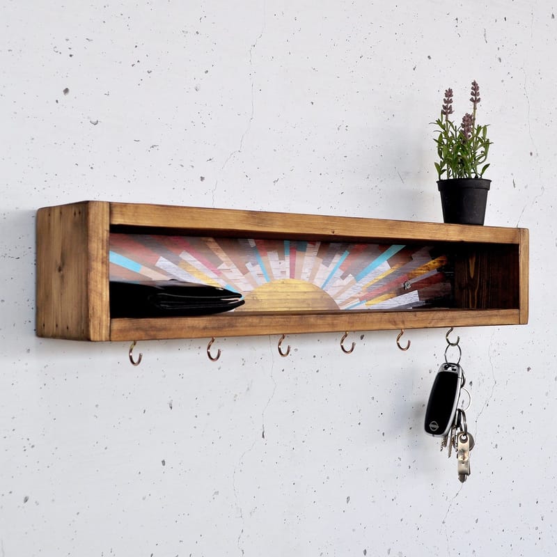Decorative Wooden Wall Shelf Hanah Home - Talo & remontointi - Keittiö & kylpyhuone - Keittiö & kodinhoitohuone - Keittiön sisustus - Keittiöhylly