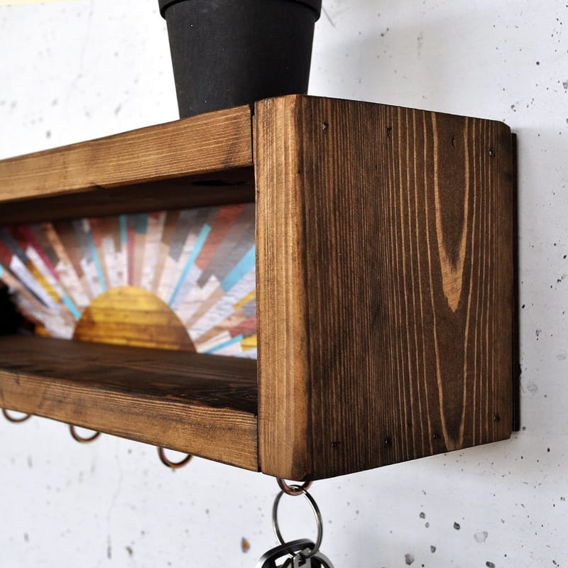 Decorative Wooden Wall Shelf Hanah Home - Talo & remontointi - Keittiö & kylpyhuone - Keittiö & kodinhoitohuone - Keittiön sisustus - Keittiöhylly