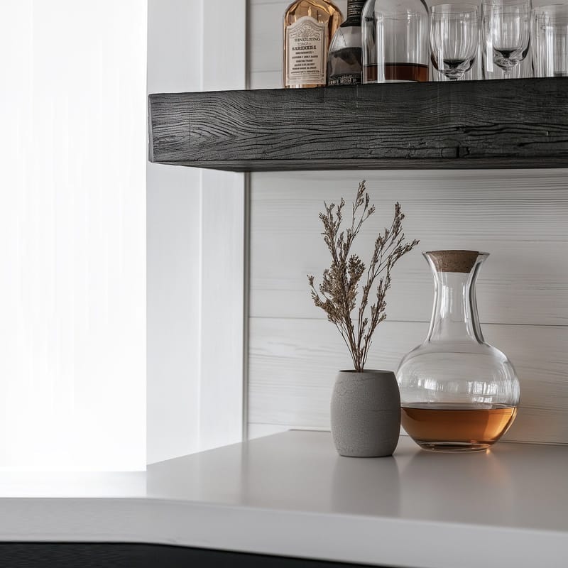 Decorative Wooden Wall Shelf Hanah Home - Talo & remontointi - Keittiö & kylpyhuone - Keittiö & kodinhoitohuone - Keittiön sisustus - Keittiöhylly