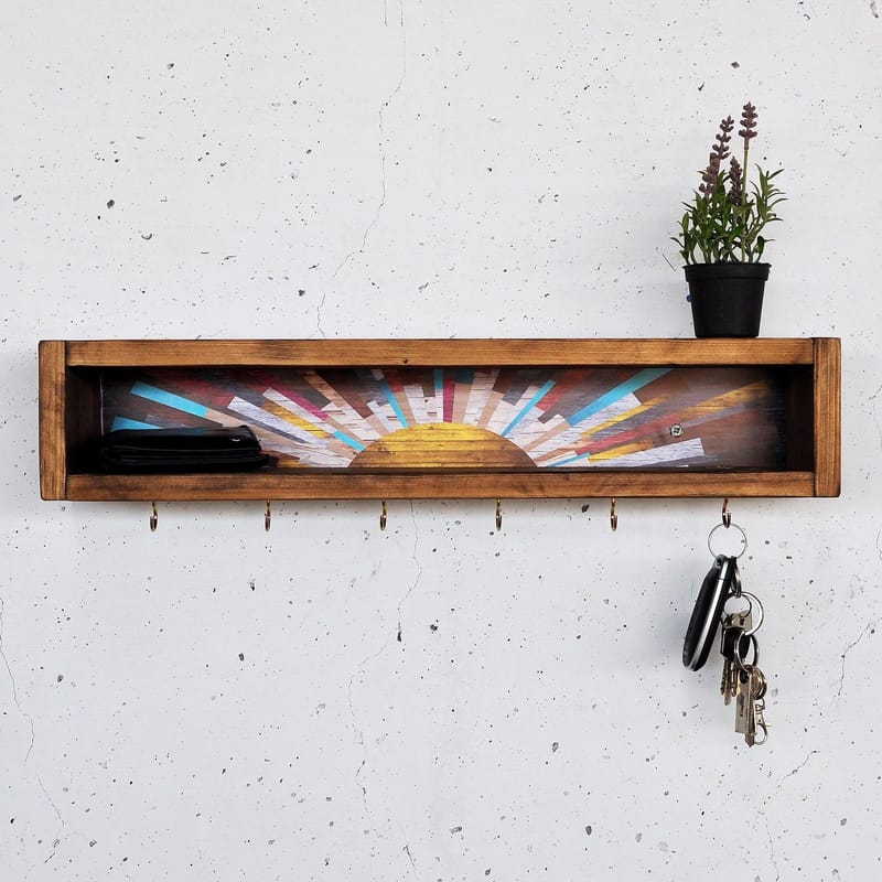 Decorative Wooden Wall Shelf Hanah Home - Talo & remontointi - Keittiö & kylpyhuone - Keittiö & kodinhoitohuone - Keittiön sisustus - Keittiöhylly