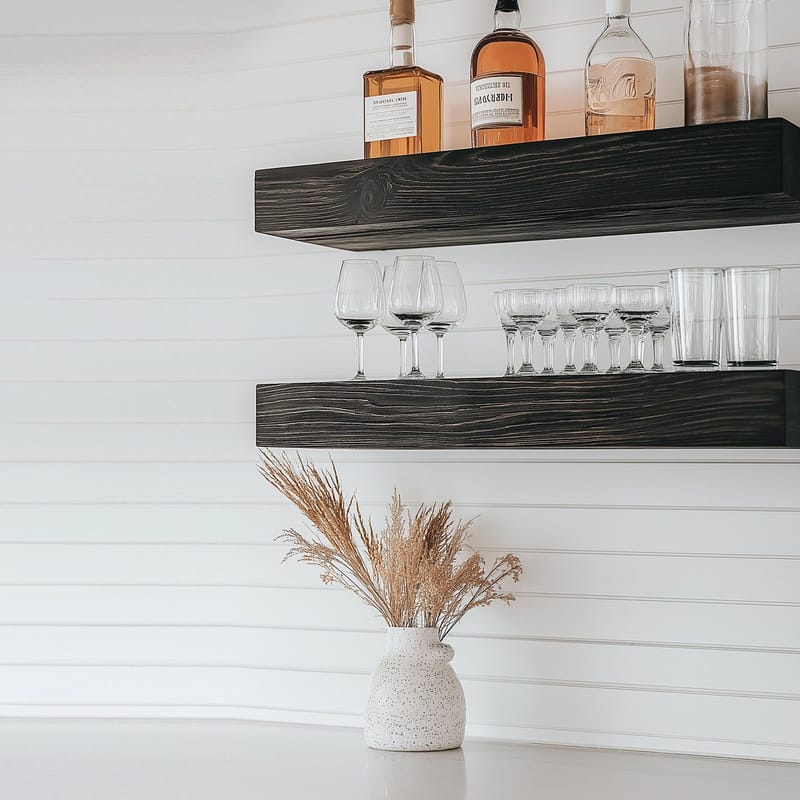 Decorative Wooden Wall Shelf Hanah Home - Talo & remontointi - Keittiö & kylpyhuone - Keittiö & kodinhoitohuone - Keittiön sisustus - Keittiöhylly