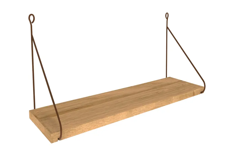 Decormet seinähylly metallia, Vaaleanruskea