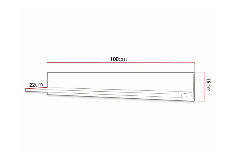 Dunvegan Vägghylla 100x22 cm Black - Talo & remontointi - Keittiö & kylpyhuone - Keittiö & kodinhoitohuone - Keittiön sisustus - Keittiöhylly