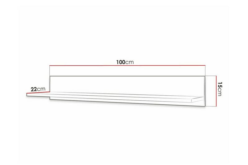 Dunvegan Vägghylla 100x22 cm White - Talo & remontointi - Keittiö & kylpyhuone - Keittiö & kodinhoitohuone - Keittiön sisustus - Keittiöhylly