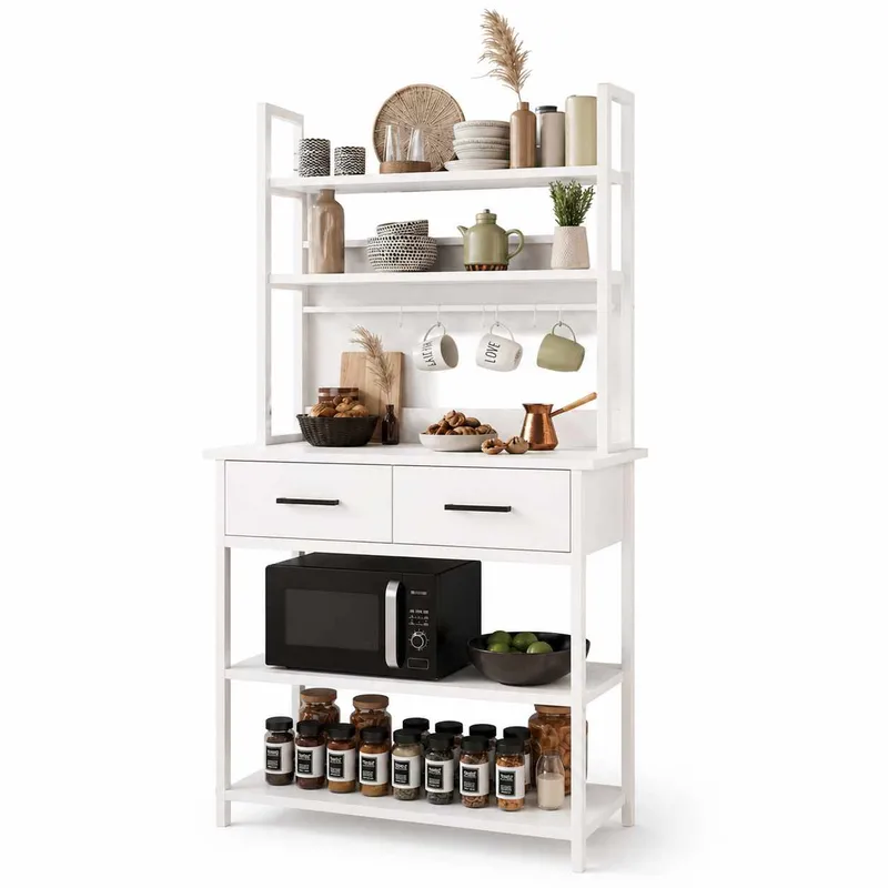 Keittiöhylly Hanah Home Frame (82 x 169 x 39 cm) Valkoinen, Valkoinen
