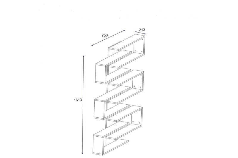 Kirjahylly Blessence 75 cm - Pähkinä - Talo & remontointi - Keittiö & kylpyhuone - Keittiö & kodinhoitohuone - Keittiön sisustus - Keittiöhylly