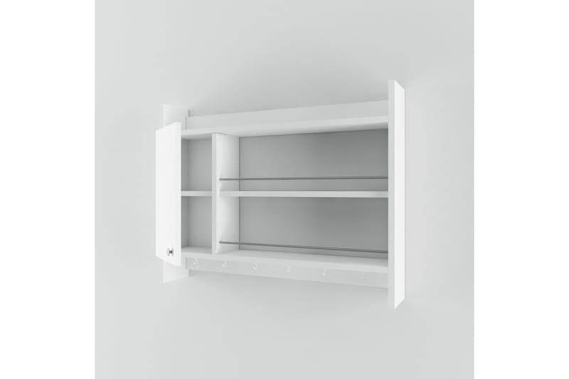 Maustehylly Knerria 85x15 cm - Valkoinen - Talo & remontointi - Keittiö & kylpyhuone - Keittiö & kodinhoitohuone - Keittiön sisustus - Keittiöhylly