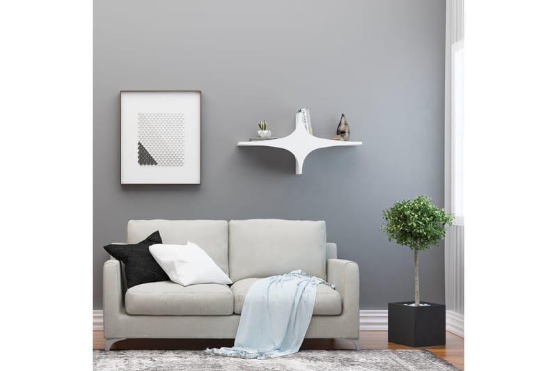 Seinähylly 20x90 cm - Valkoinen - Talo & remontointi - Keittiö & kylpyhuone - Keittiö & kodinhoitohuone - Keittiön sisustus - Keittiöhylly