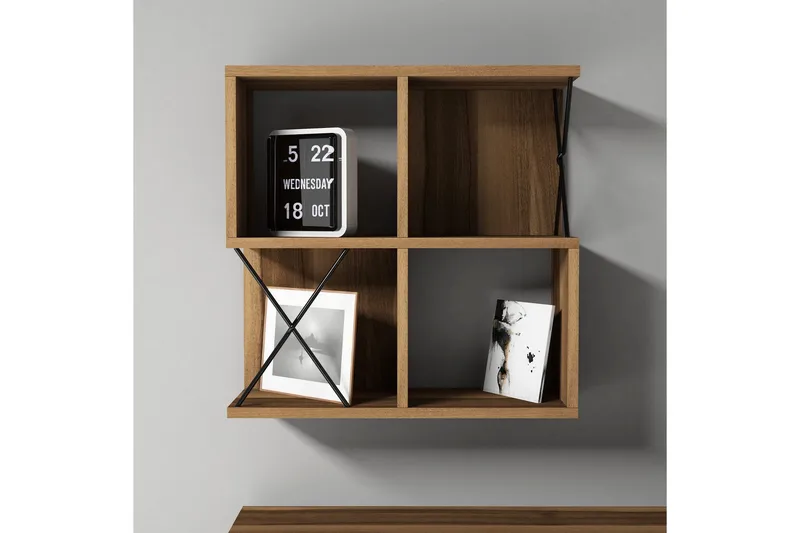 Seinähylly Amtorp 60 cm - Ruskea/Musta - Talo & remontointi - Keittiö & kylpyhuone - Keittiö & kodinhoitohuone - Keittiön sisustus - Keittiöhylly