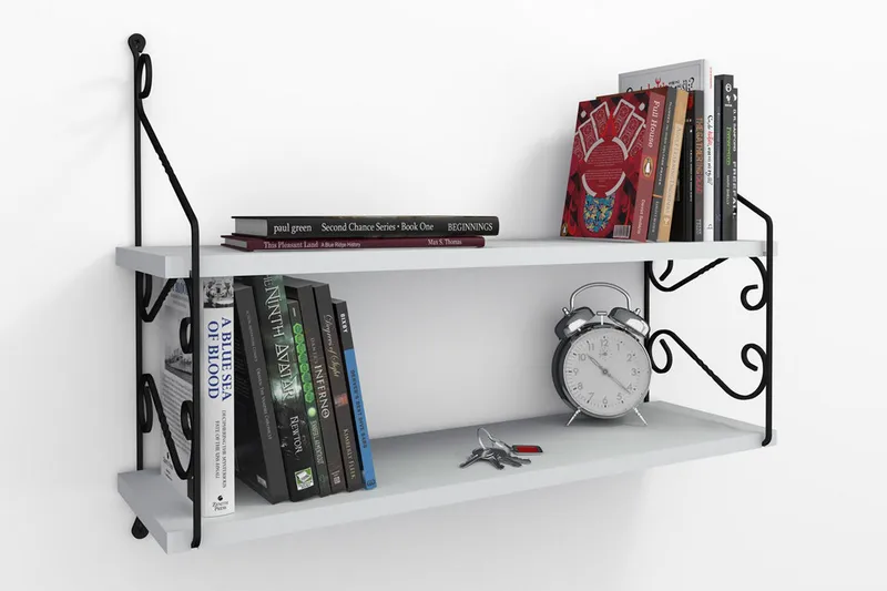 Seinähylly Forbis 2 Hyllyä - Valkoinen - Talo & remontointi - Keittiö & kylpyhuone - Keittiö & kodinhoitohuone - Keittiön sisustus - Keittiöhylly