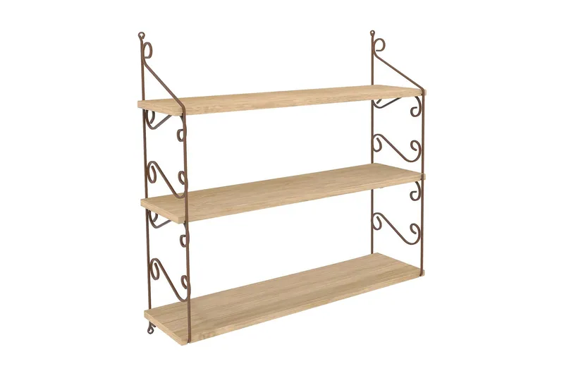 Seinähylly Forbis 3 Hyllyä - Ruskea - Talo & remontointi - Keittiö & kylpyhuone - Keittiö & kodinhoitohuone - Keittiön sisustus - Keittiöhylly