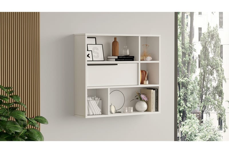 Seinähylly Liyakat 90,1 cm, Valkoinen