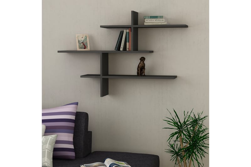 Seinähylly Lumsden 123 cm, Antrasiitti