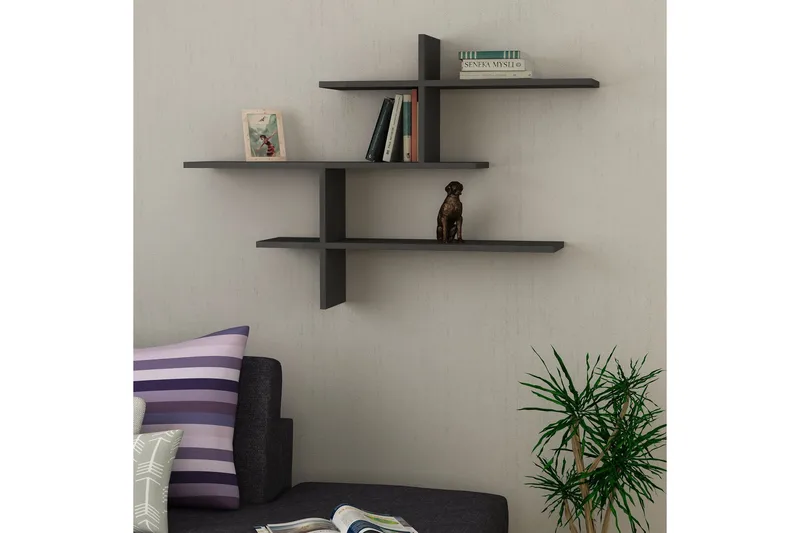 Seinähylly Lumsden 123 cm, Antrasiitti