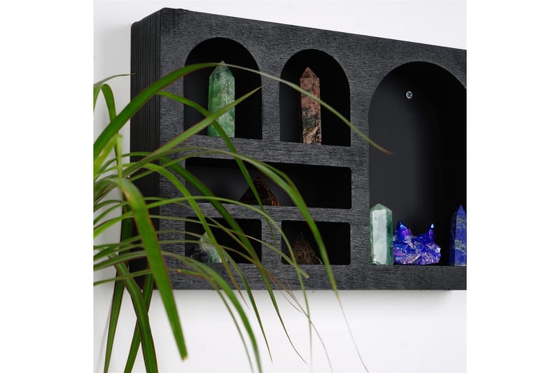 Seinähylly Masatane 35 cm - Musta - Talo & remontointi - Keittiö & kylpyhuone - Keittiö & kodinhoitohuone - Keittiön sisustus - Keittiöhylly