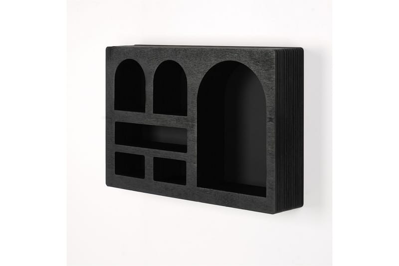 Seinähylly Masatane 35 cm - Musta - Talo & remontointi - Keittiö & kylpyhuone - Keittiö & kodinhoitohuone - Keittiön sisustus - Keittiöhylly