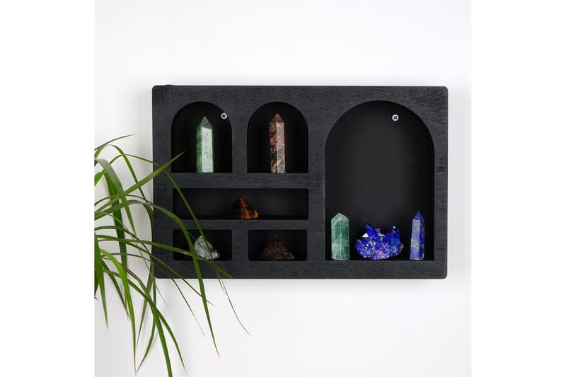 Seinähylly Masatane 35 cm - Musta - Talo & remontointi - Keittiö & kylpyhuone - Keittiö & kodinhoitohuone - Keittiön sisustus - Keittiöhylly