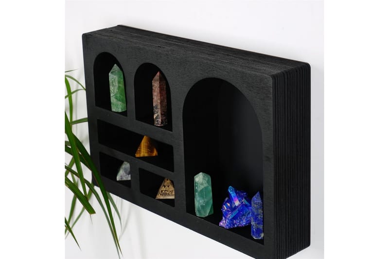 Seinähylly Masatane 35 cm - Musta - Talo & remontointi - Keittiö & kylpyhuone - Keittiö & kodinhoitohuone - Keittiön sisustus - Keittiöhylly